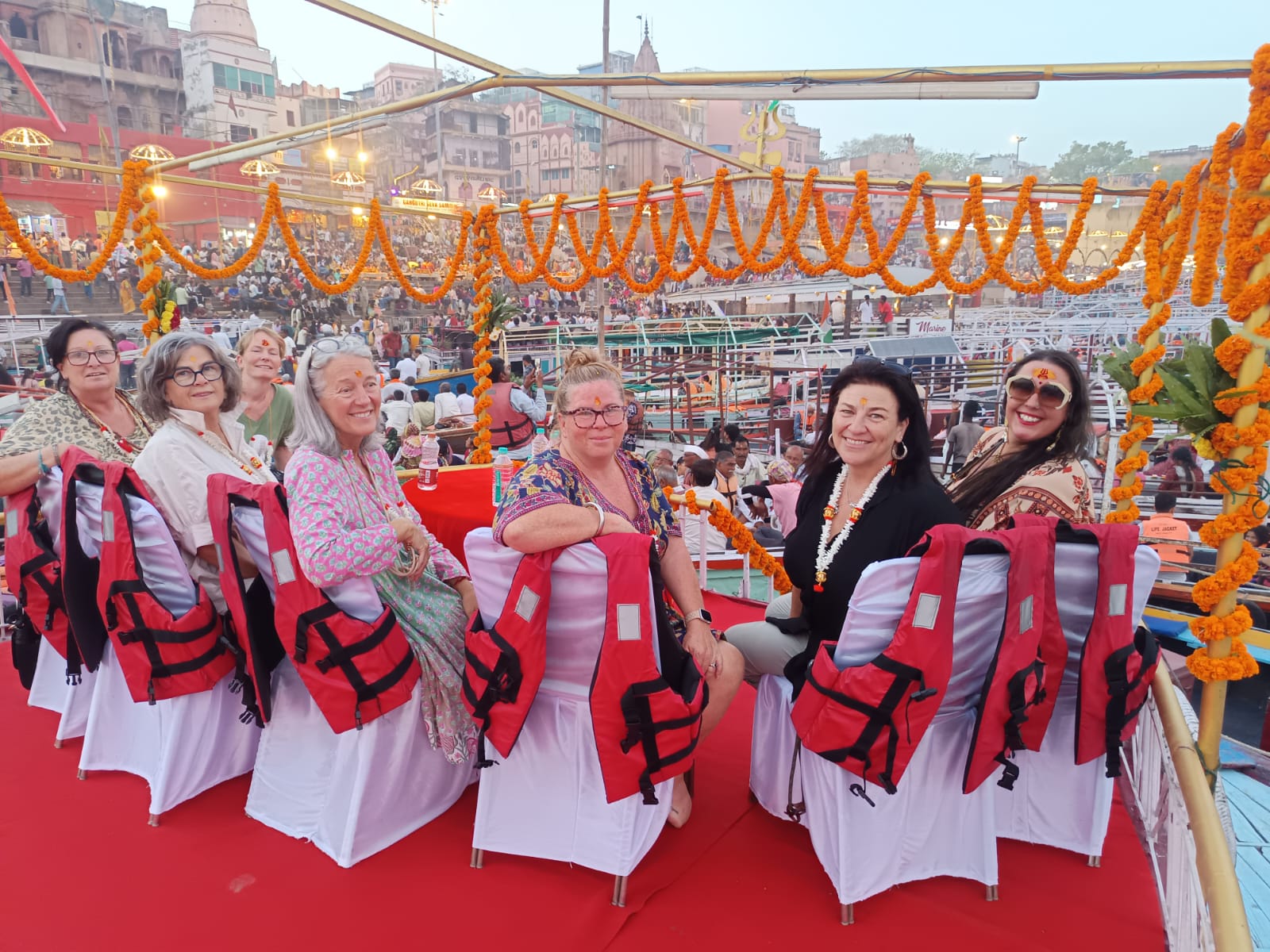 Private sunrise boat experience with live flute music on the Ganges in Varanasi
