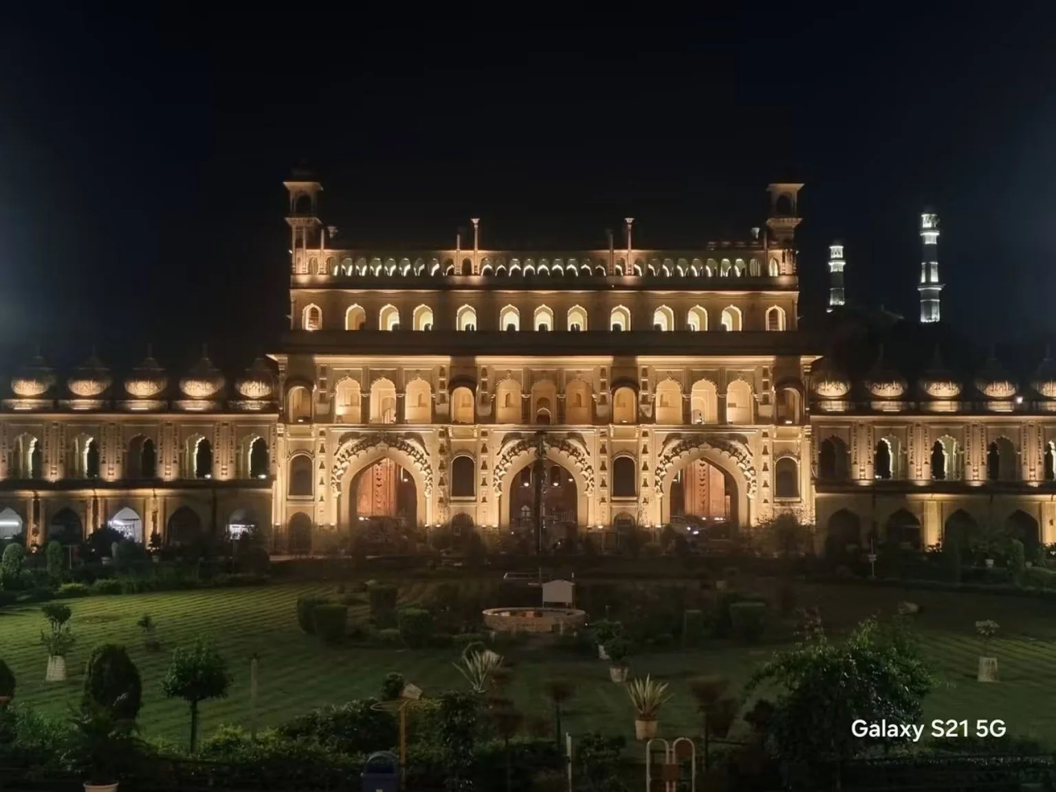 Lucknow heritage illuminated in the evening