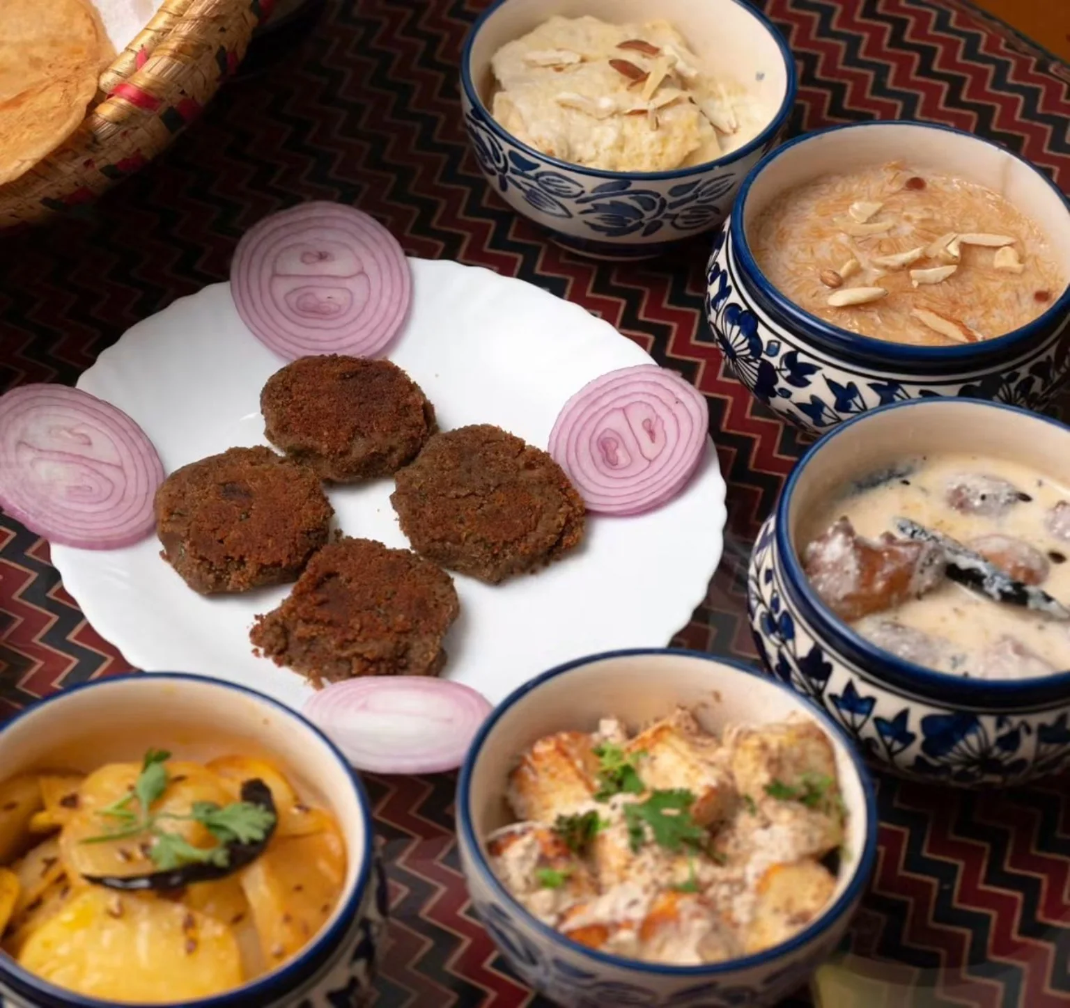A selection of dishes in Lucknow