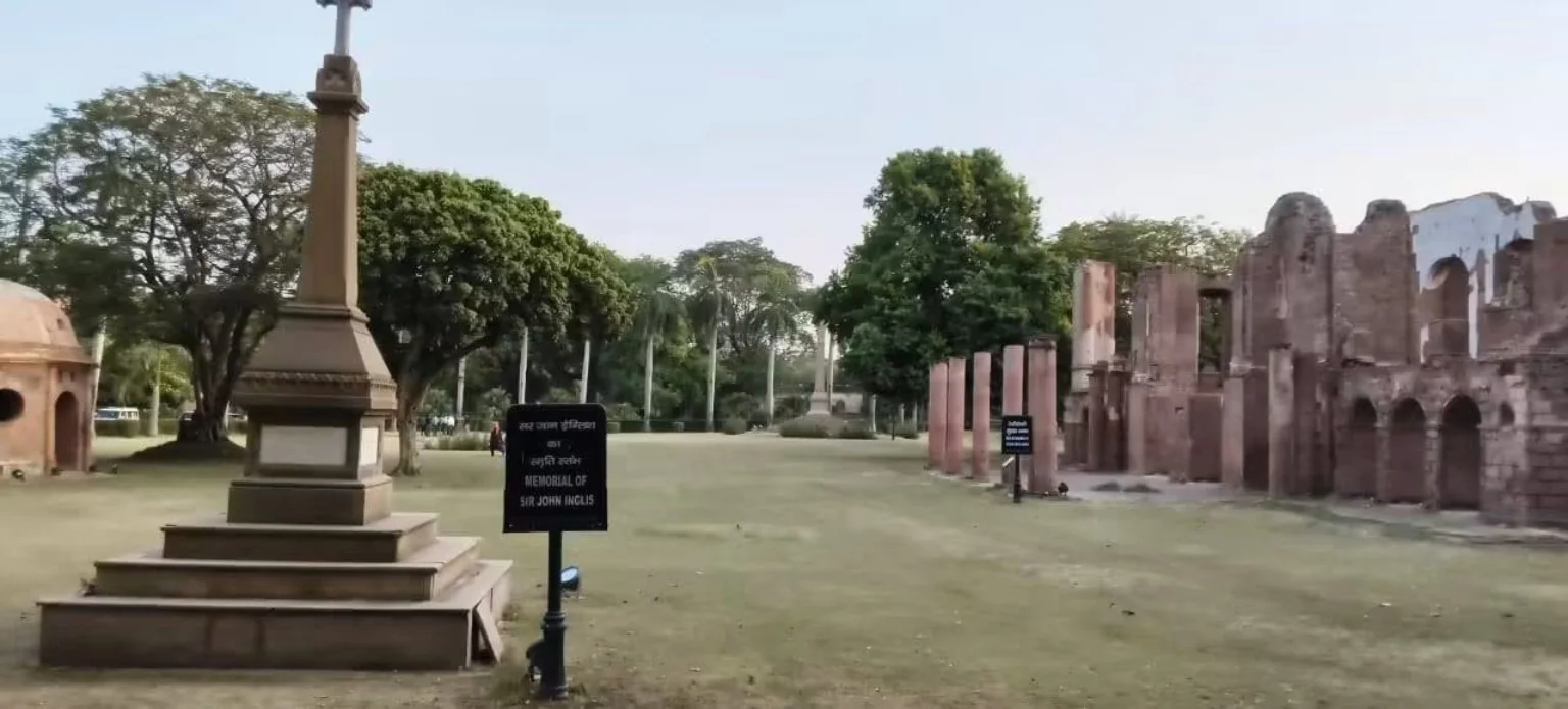 Historic ruins and grounds at the Lucknow Residency