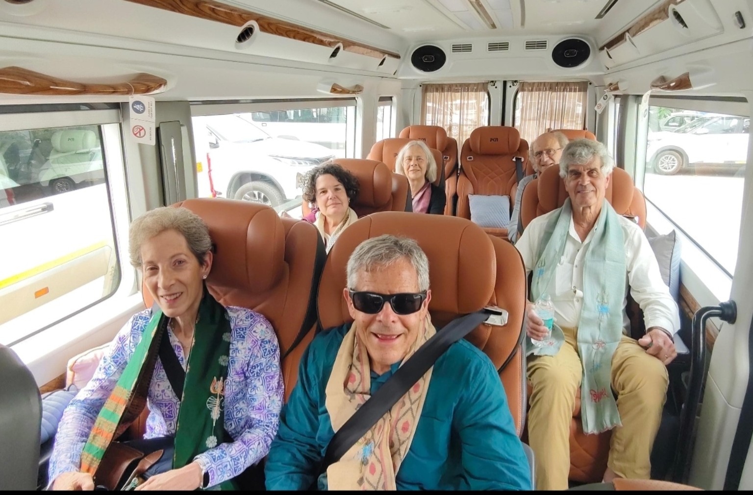 International guests travelling in a private Urbania